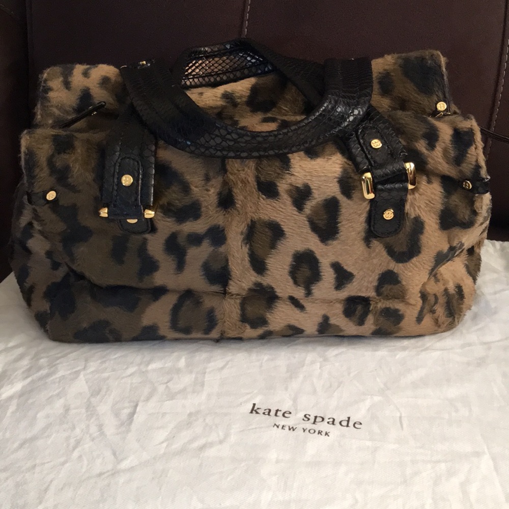 Kate Spade Faux Fur leopard handbag